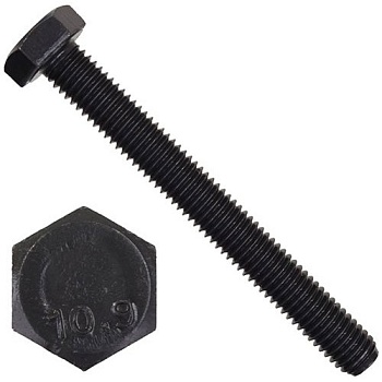 Болт шестигранный М6х50 DIN 933 класс прочности 10.9